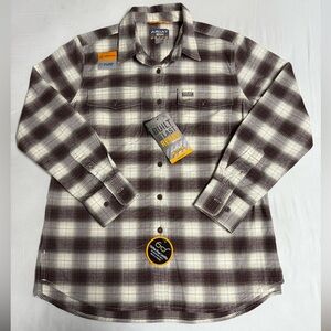 Ariat Women's Medium Rebar Flannel DuraStretch Long Sleeve Work Shirt Blue